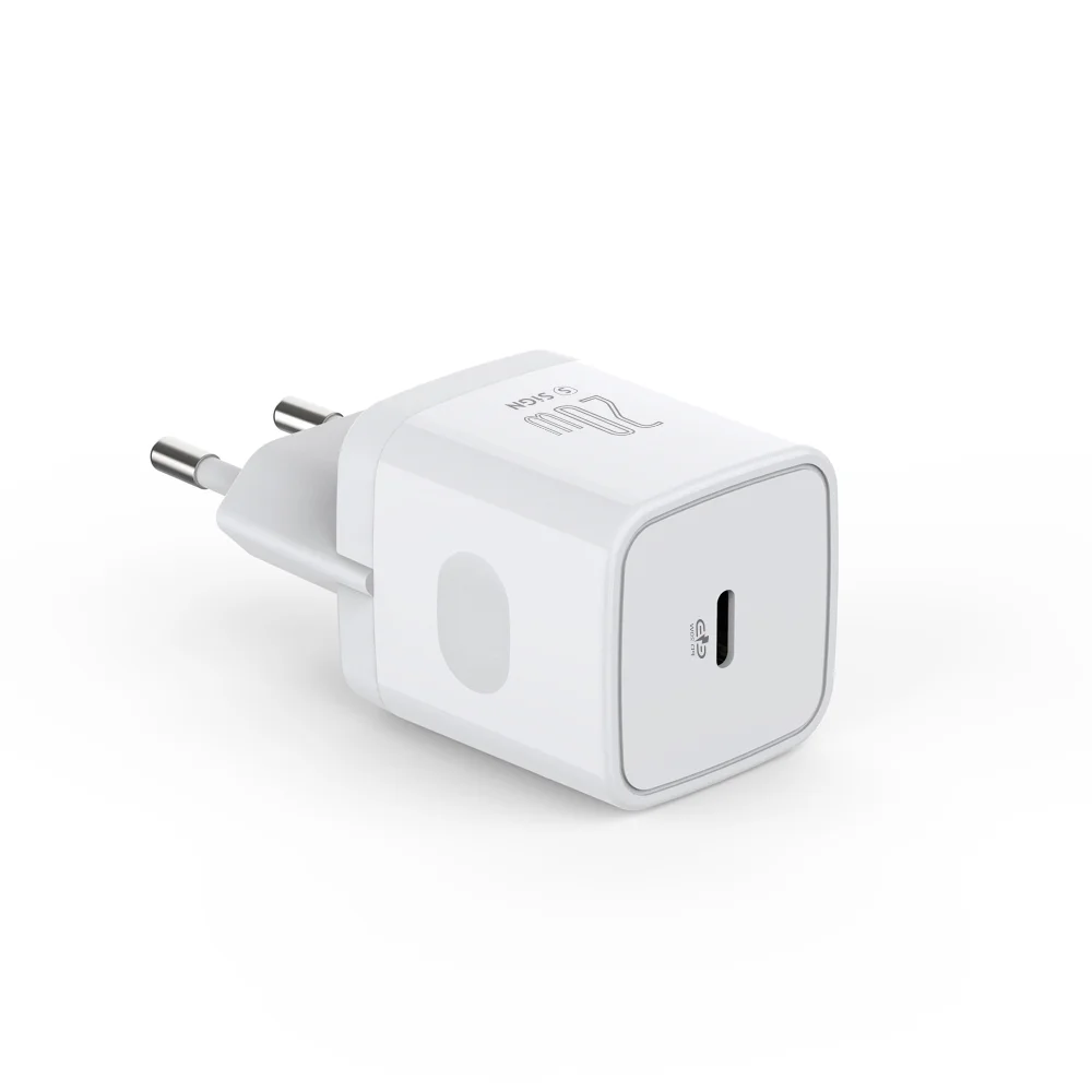 SiGN Väggladdare USB-C PD 20W Vit | Stöd för snabbladdning