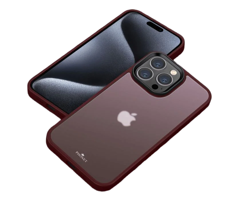 Phonet Transparent Skal för iPhone 15 / 14 / 13 - Matte Röd