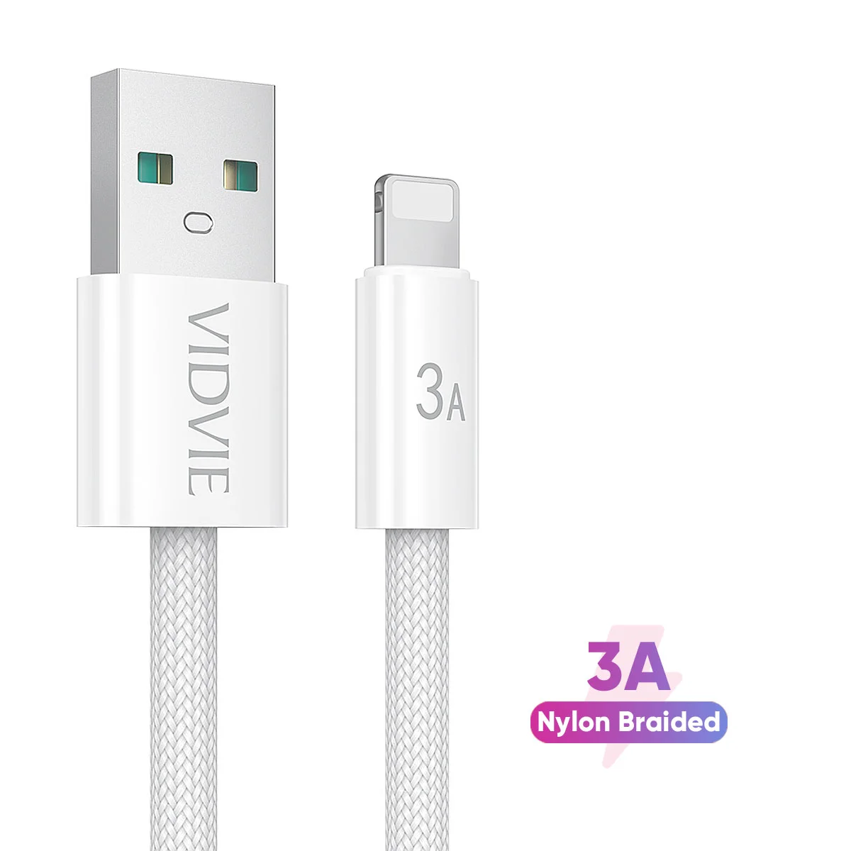 Vidvie – Premium USB-A till Lightning-kabel 120 CM