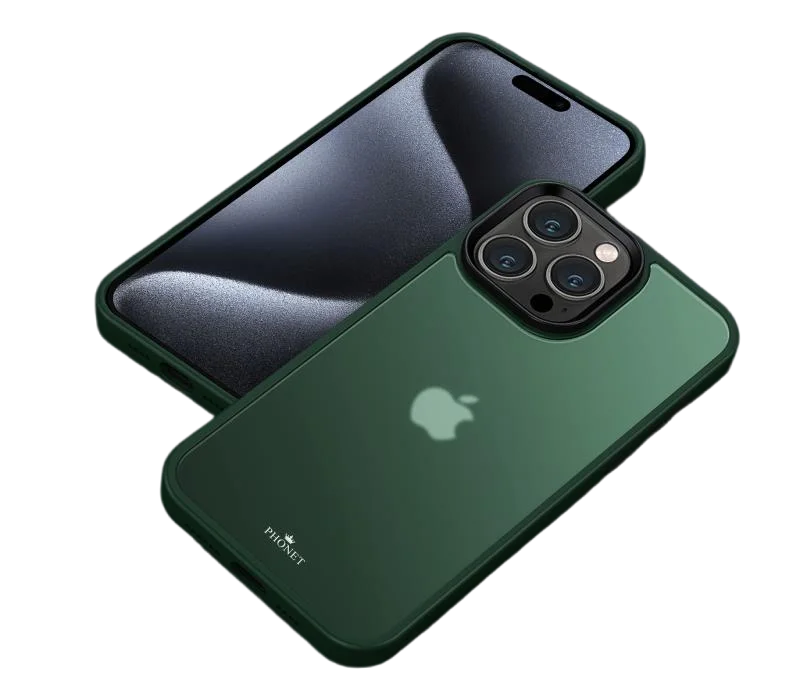 Phonet Transparent Skal för iPhone 15 Pro Max - Matte Grön