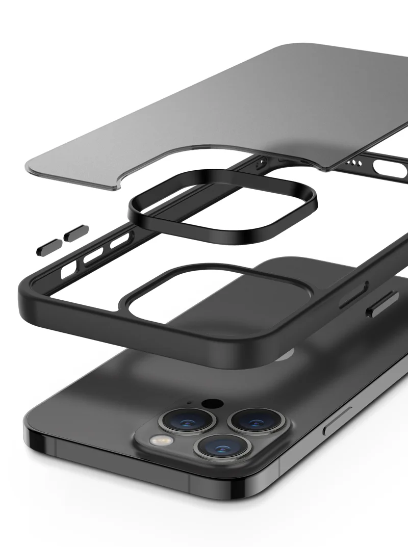 Phonet Transparent Skal för iPhone 15 Pro - Matte Blå