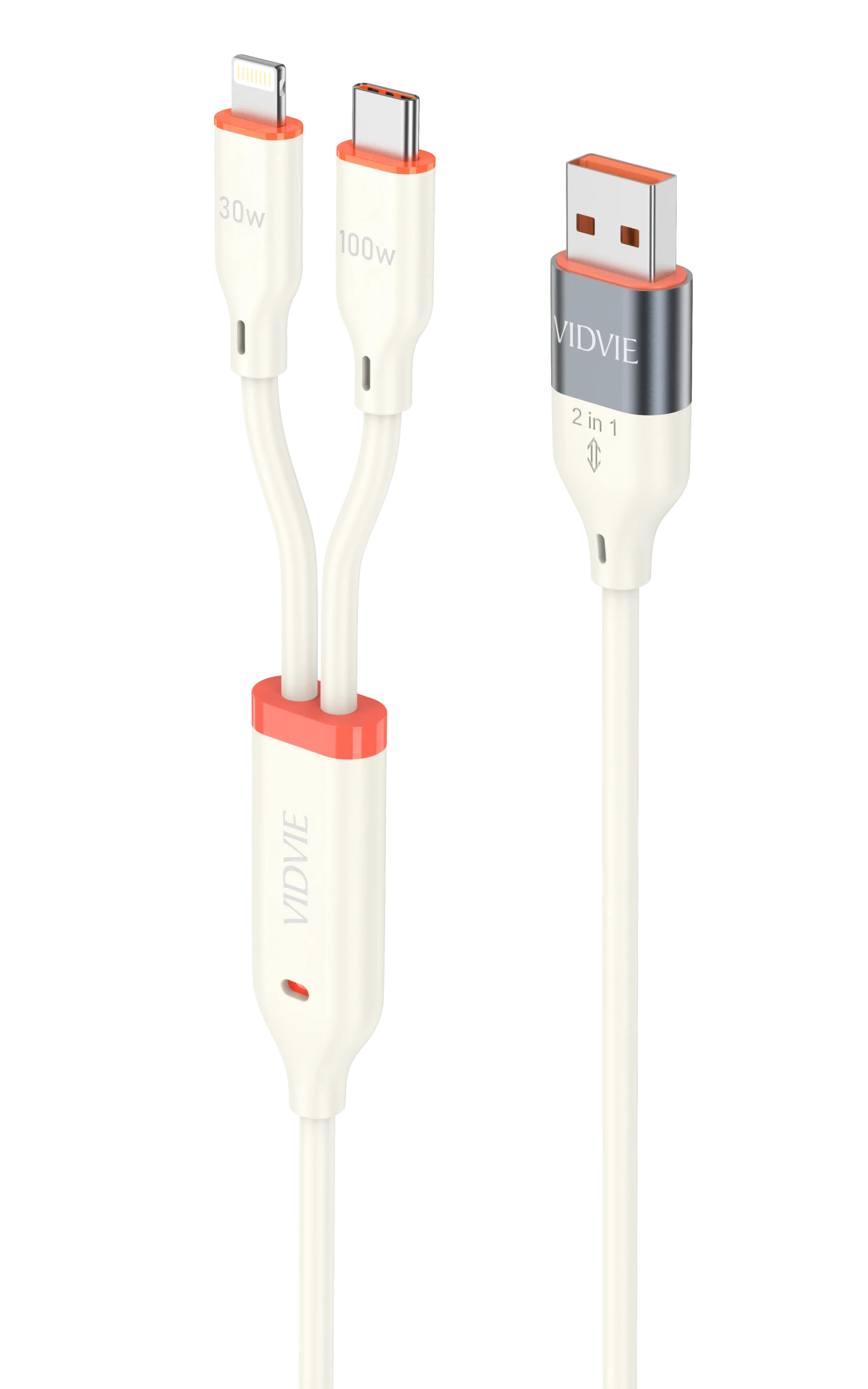 VIDVIE Multifunctional Kabel - 120CM Vit