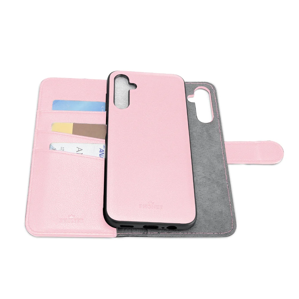 Phonet Magnet Fodral med Skal för Samsung A14 4G / 5G - Rosa