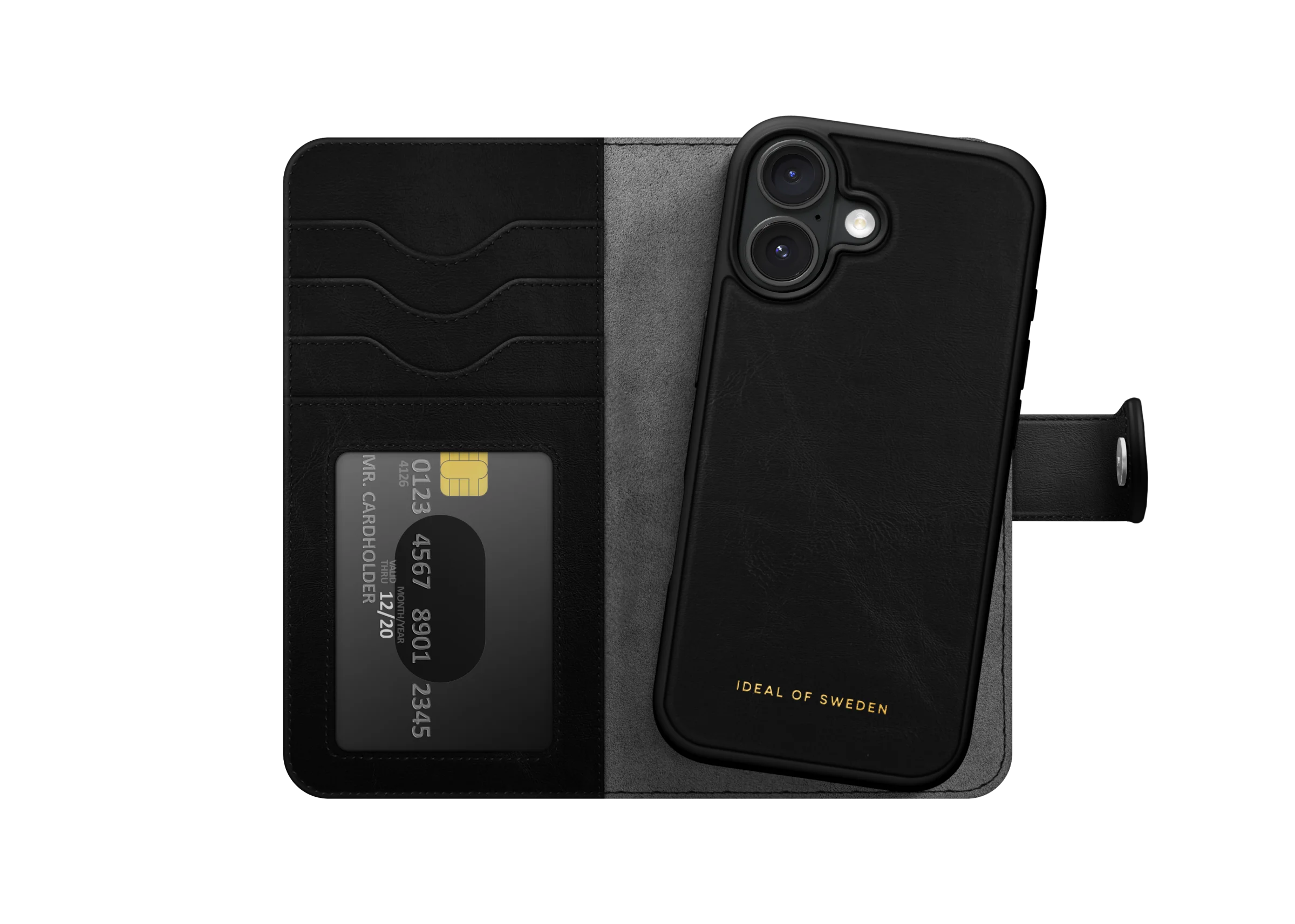 iDeal of Sweden Svart Magnet Wallet+ - iPhone 16 Plus