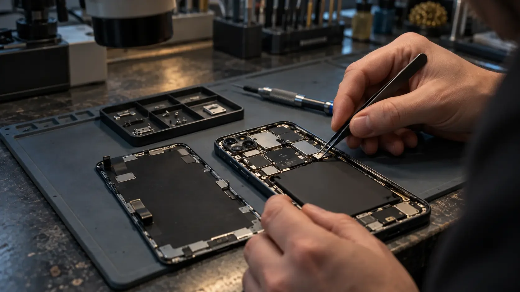 Mobiltelefoner och precisionsverktyg för reparation