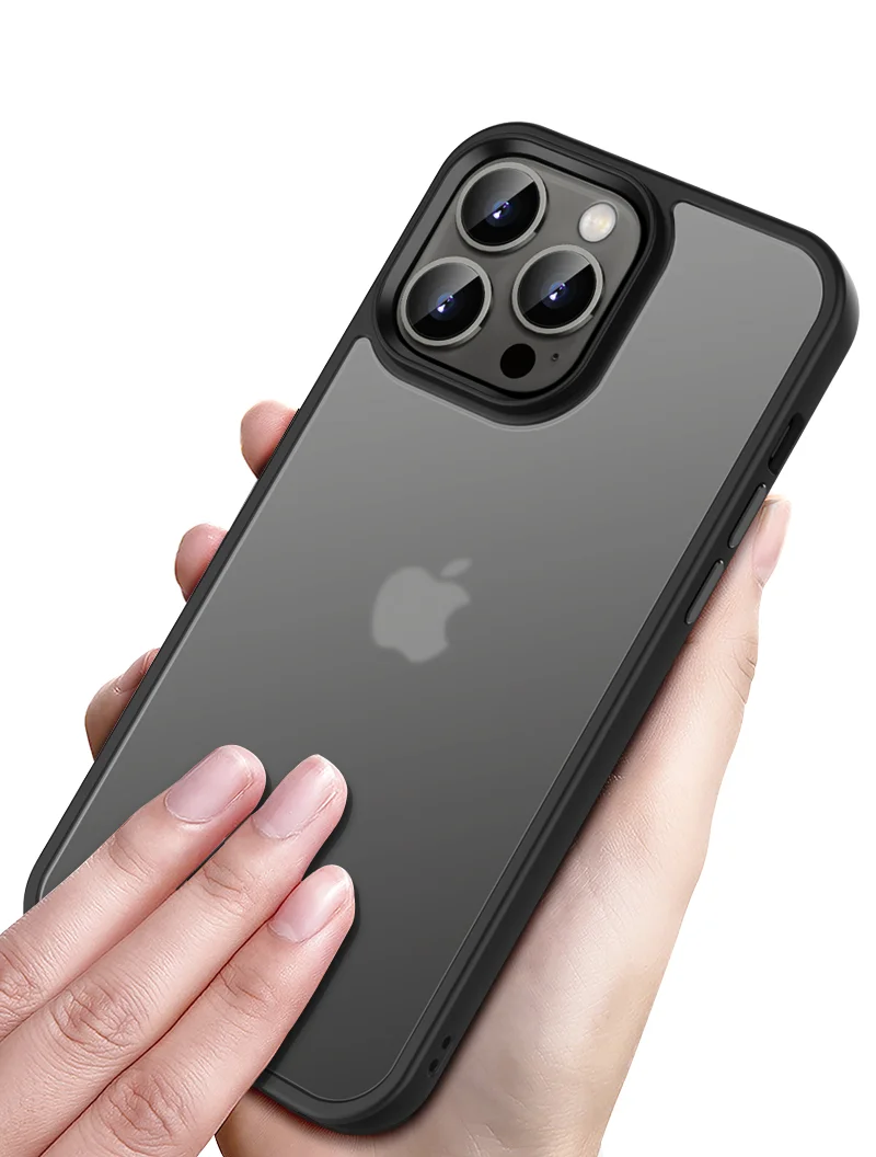 Phonet Transparent Skal för iPhone 15 Pro - Matte Svart