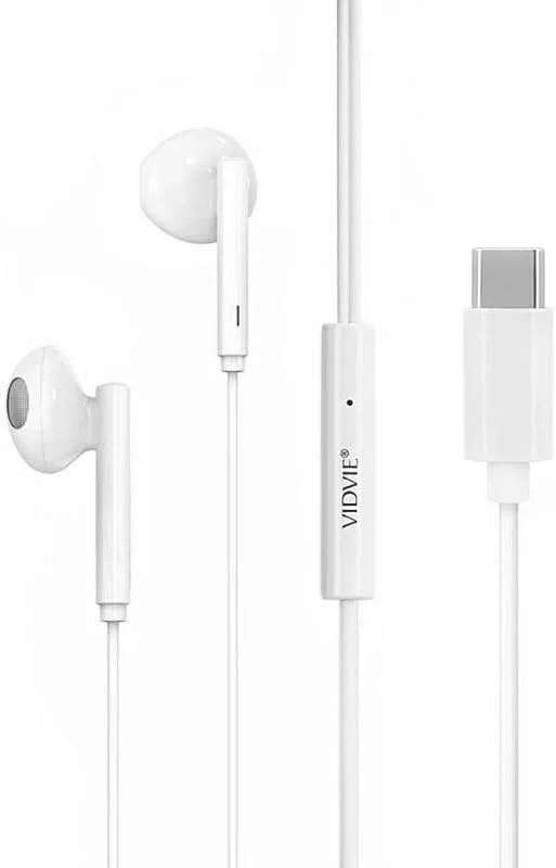 Vidvie Earphones Type-C med Mikrofon och Volymkontroll