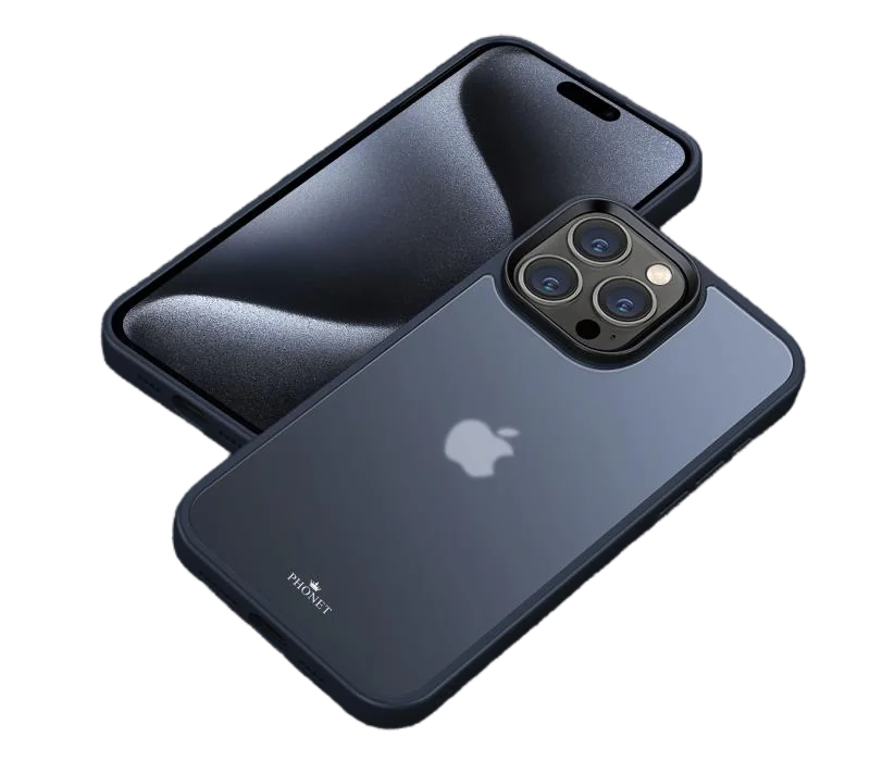 Phonet Transparent Skal för iPhone 15 Pro - Matte Blå
