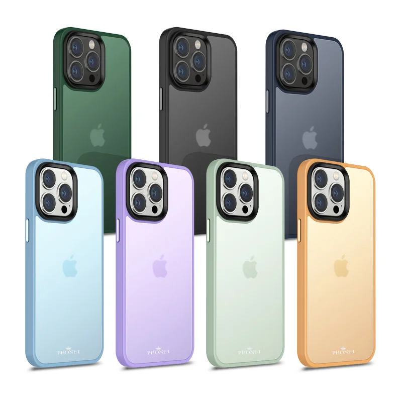 Matte Transparent Grön iPhone 14 Pro Mobilskal