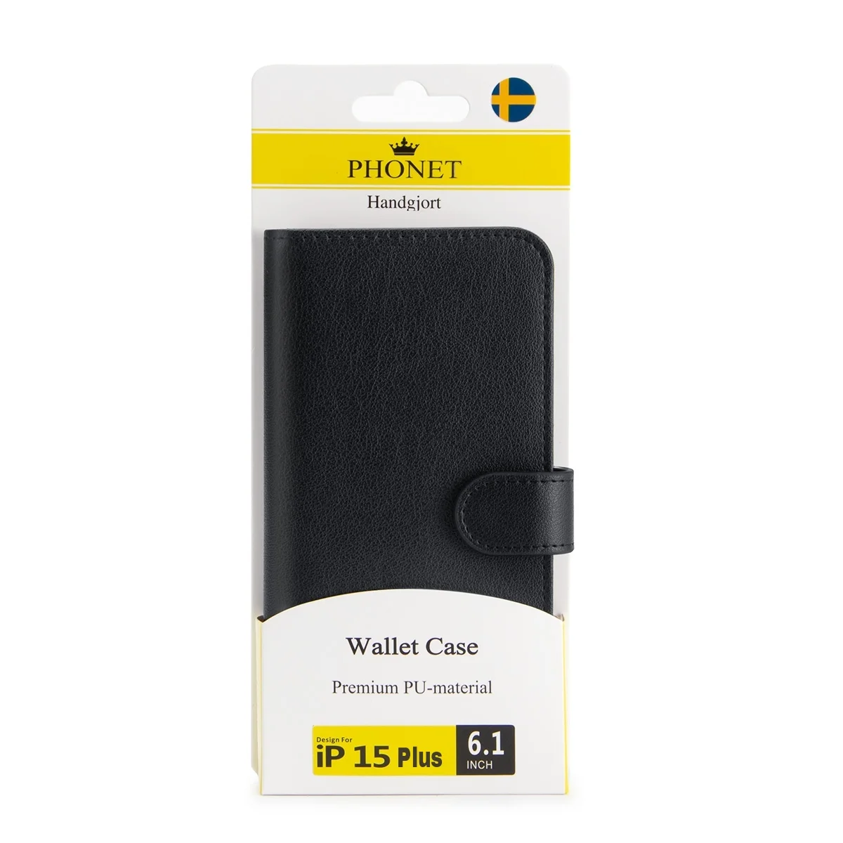 Phonet Magnet Fodral med Magsafe Skal för iPhone 15 Plus & 14 Plus- Svart