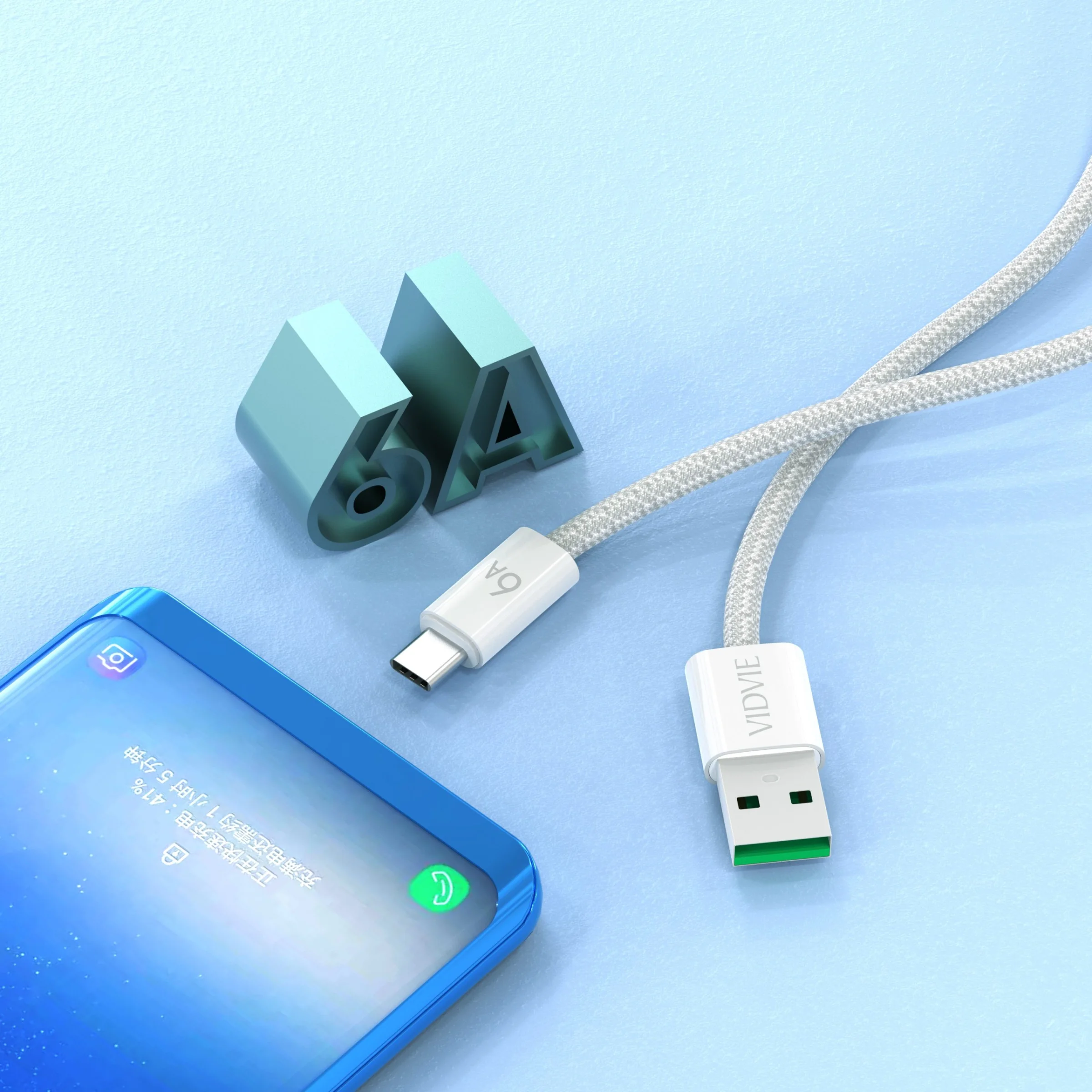 Vidvie – Premium USB-A till USB-C-kabel 200 CM