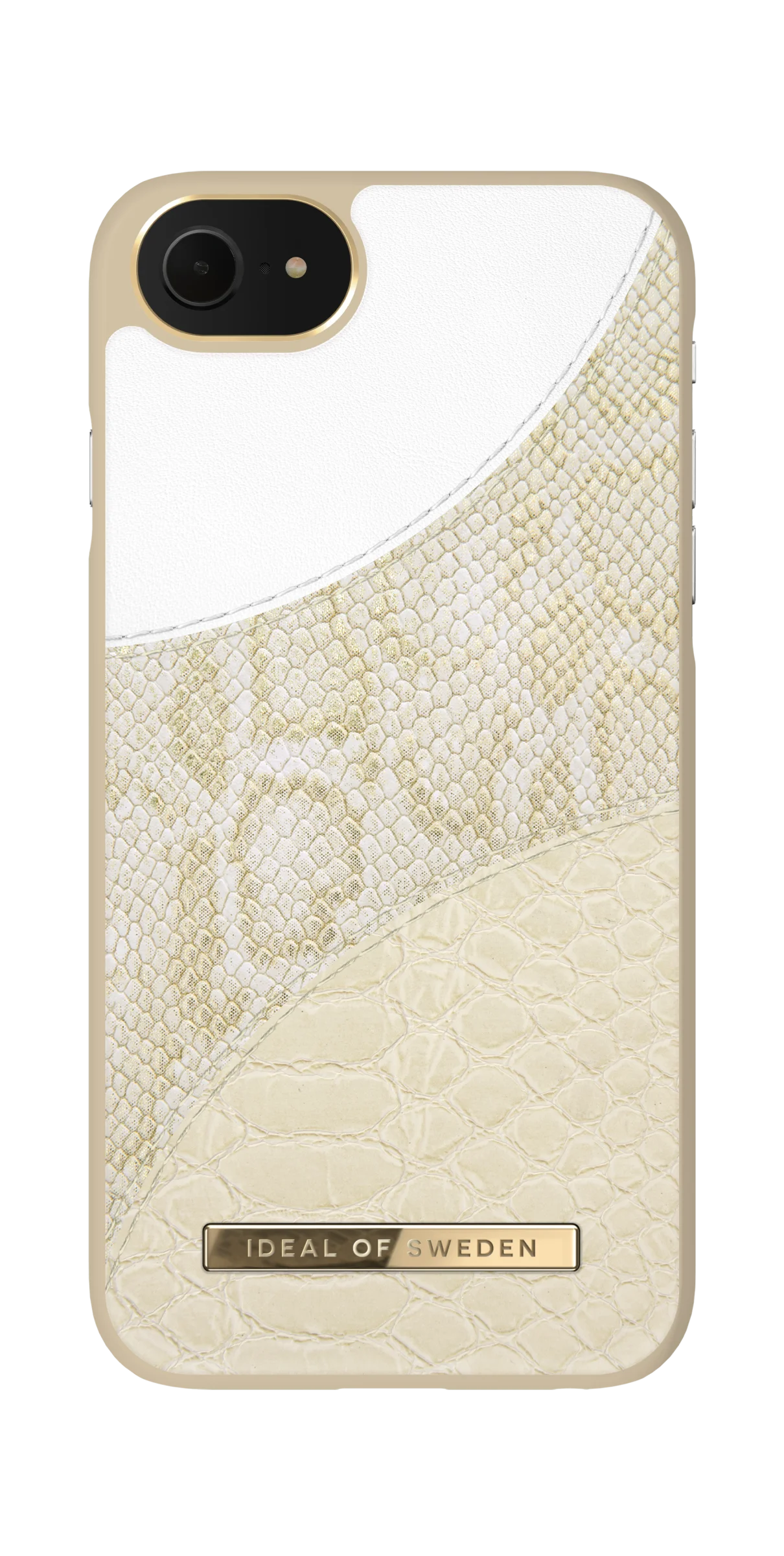 IDeal of Sweden Skal iPhone SE/8/7/6/6S - Cream Gold Snake
