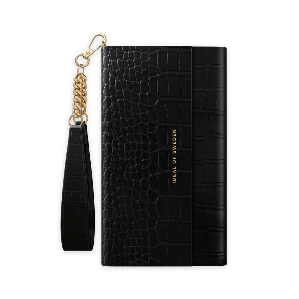 Ideal of Sweden Signature Clutch iPhone 8/7/6/6s Jet Black Croco