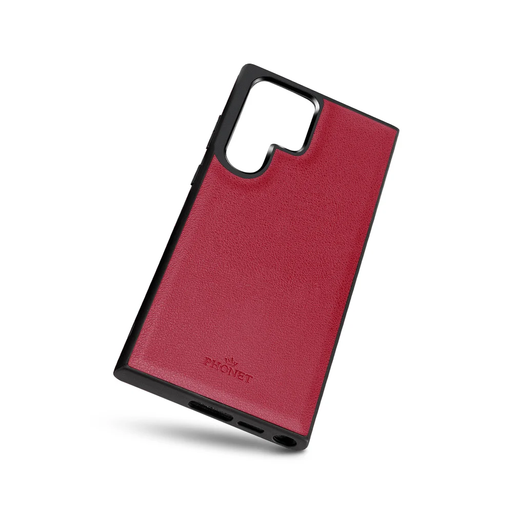 Phonet Magnet Fodral med Skal för Samsung S24 Ultra - Röd